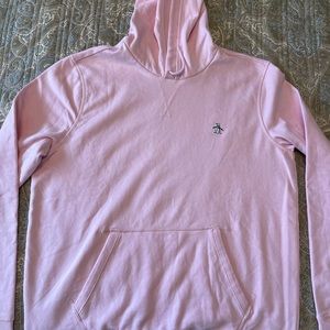 Original Penguin Hooded Sweatshirt Pink, Men’s Large,Authentic